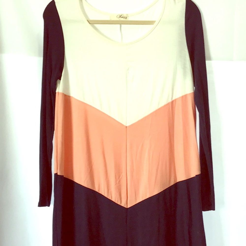 Blue, pink and white tunic